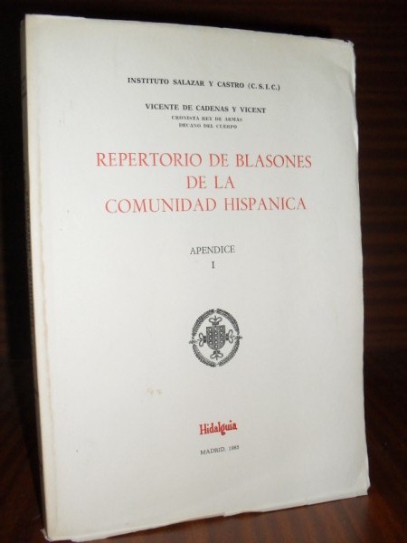 REPERTORIO DE BLASONES DE LA COMUNIDAD HISPNICA. Apndice I